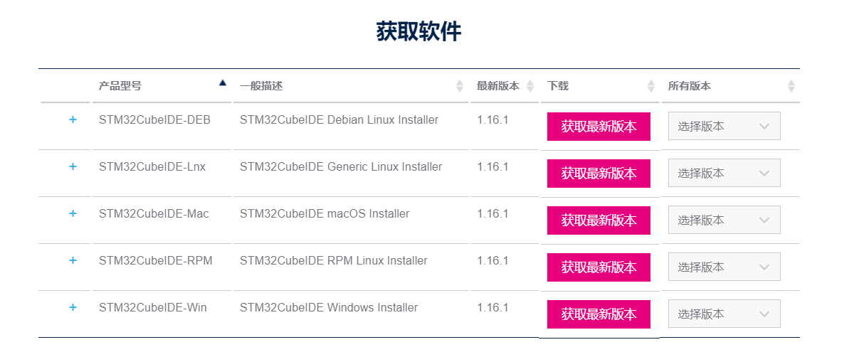 从官网下载STM32Cube